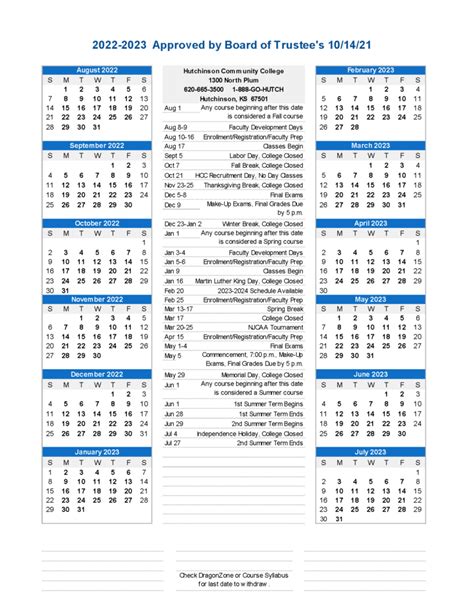 George Washington University Academic Calendar
